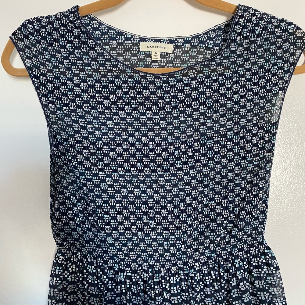 Max Studio Chiffon Mermaid Pattern Dress